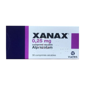 Xanax 0.25mg Viatris điều trị các rối loạn lo âu, mất ngủ 30 viên