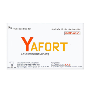 Yafort 500mg Cophavina điều trị động kinh cục bộ 30 viên