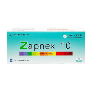 Zapnex 10 DaviPharm điều trị tâm thần phân liệt 30 viên