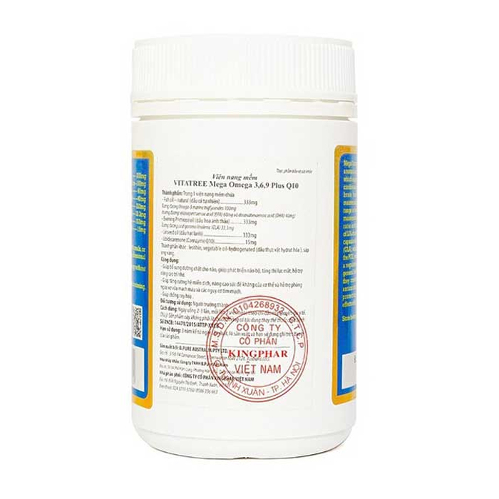 Vitatree Mega Omega 369 Plus Q10 hỗ trợ nâng cao trí nhớ  Vitatree Mega Omega 369 Plus Q10 hỗ trợ nâng cao trí nhớ